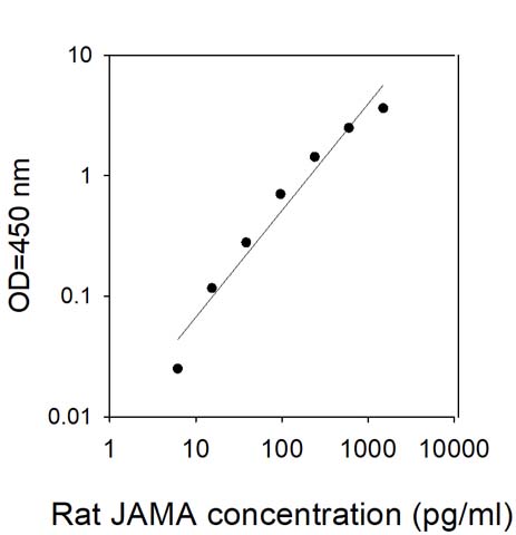 Rat JAM-A ELISA Standard Curve
